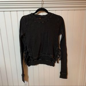 Free People Thermal Top Interlaken Side Ties